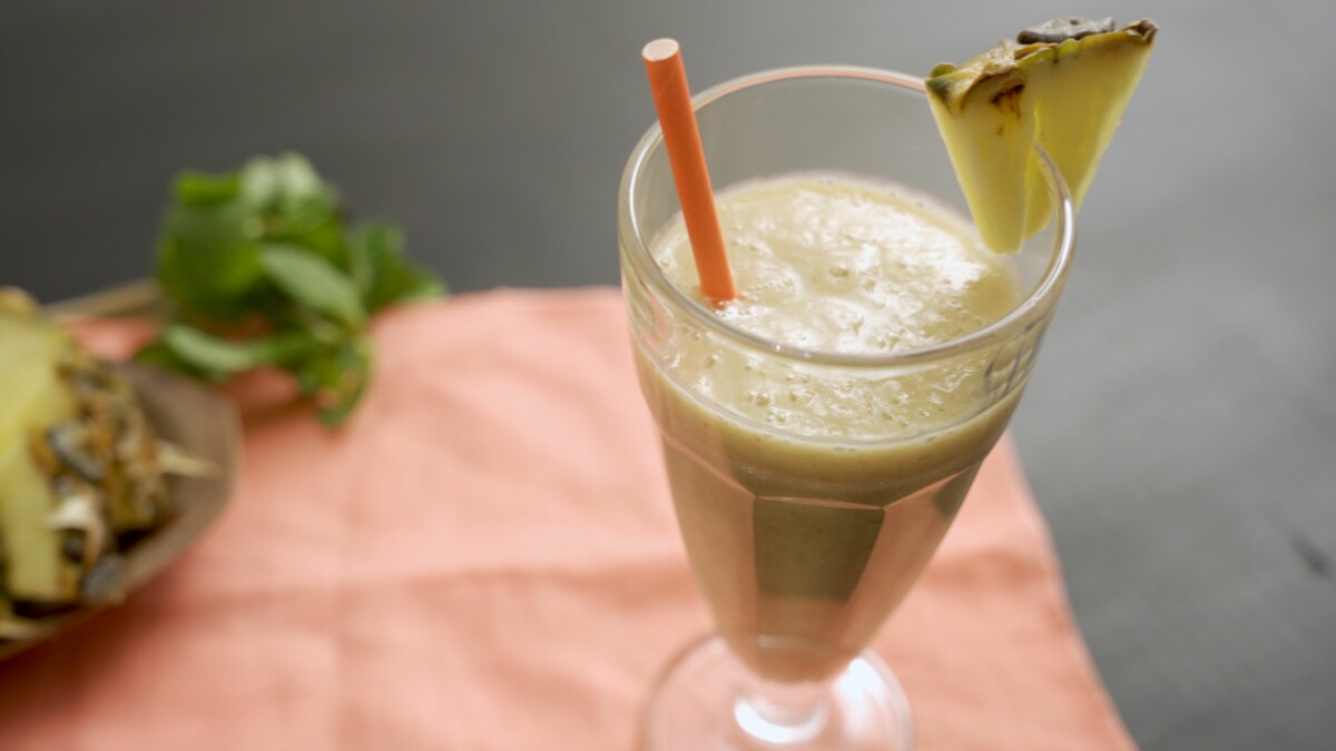 Receta de Batido de Plátano y Piña